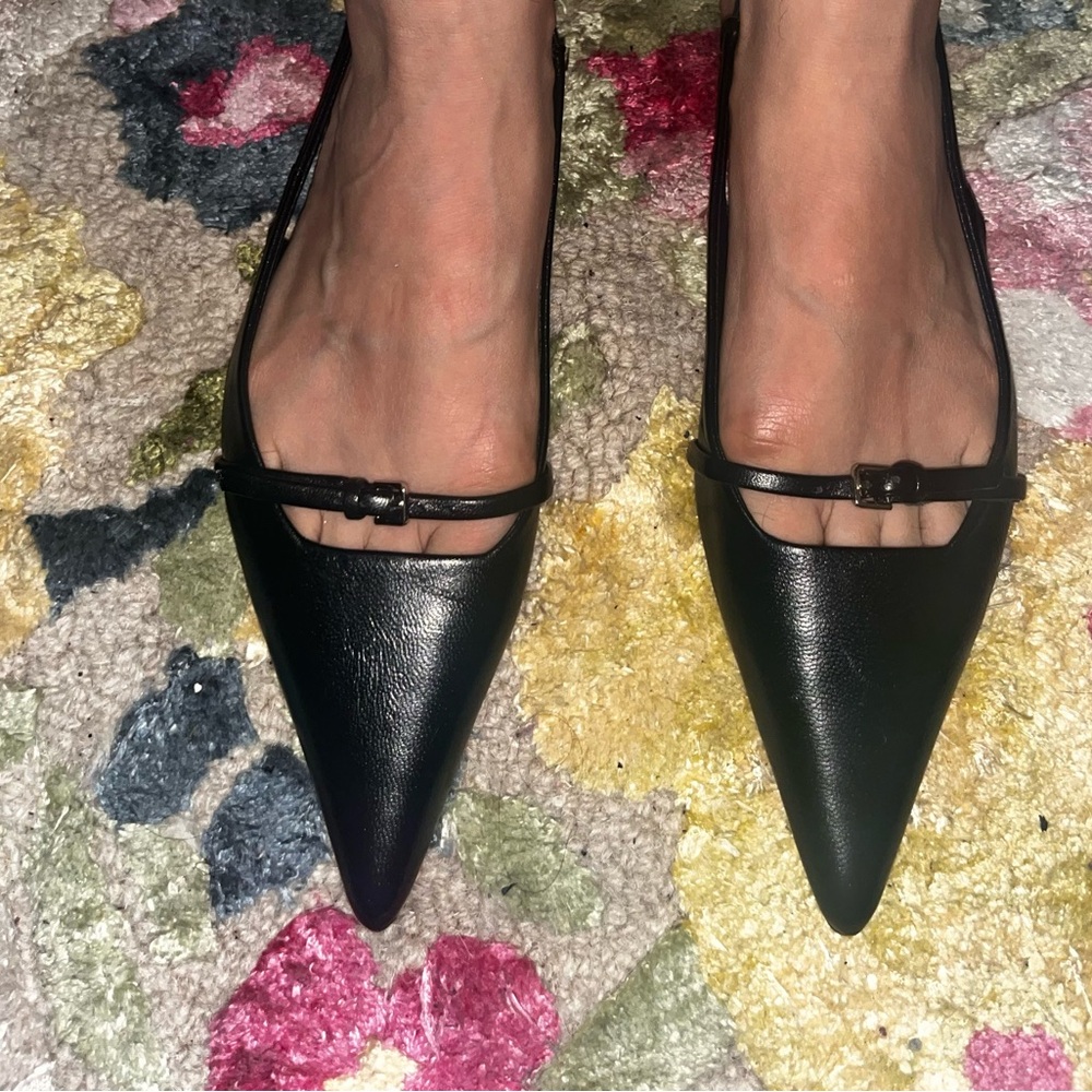 Zara Black sling back Women's Shoes